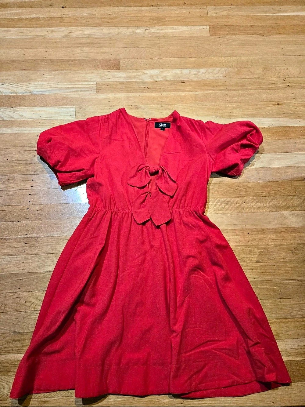 If Only Studio Puff Sleeve Mini Dress in Pink Like New